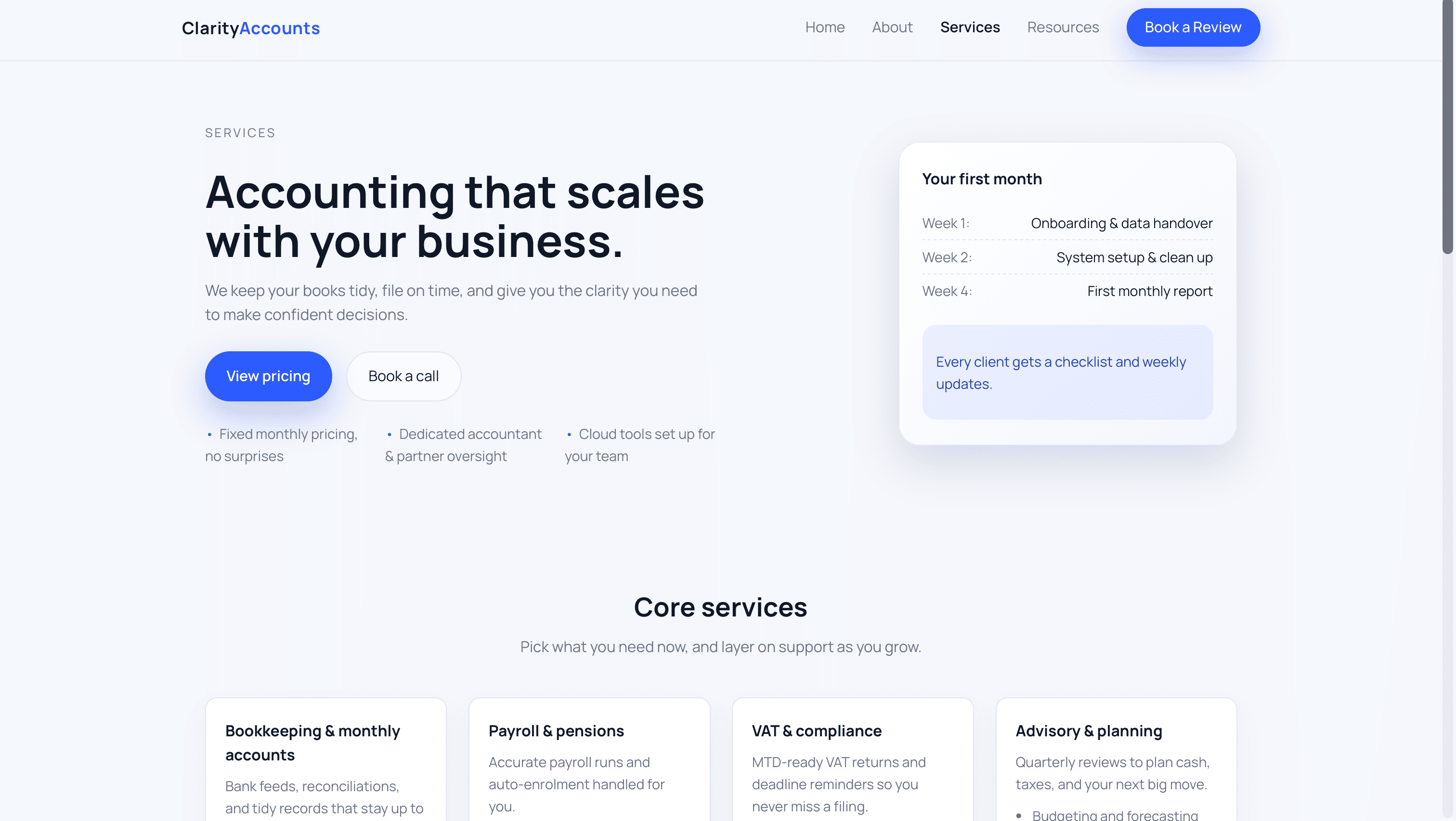Service pathways layout