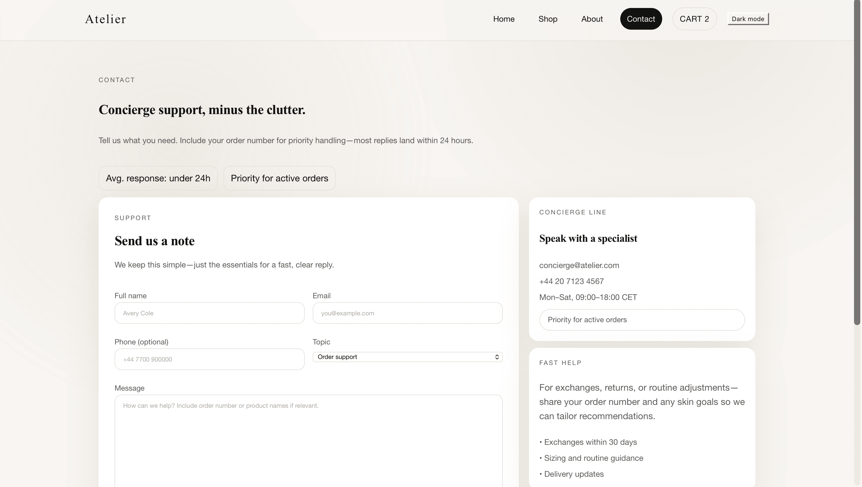 Product collection overview