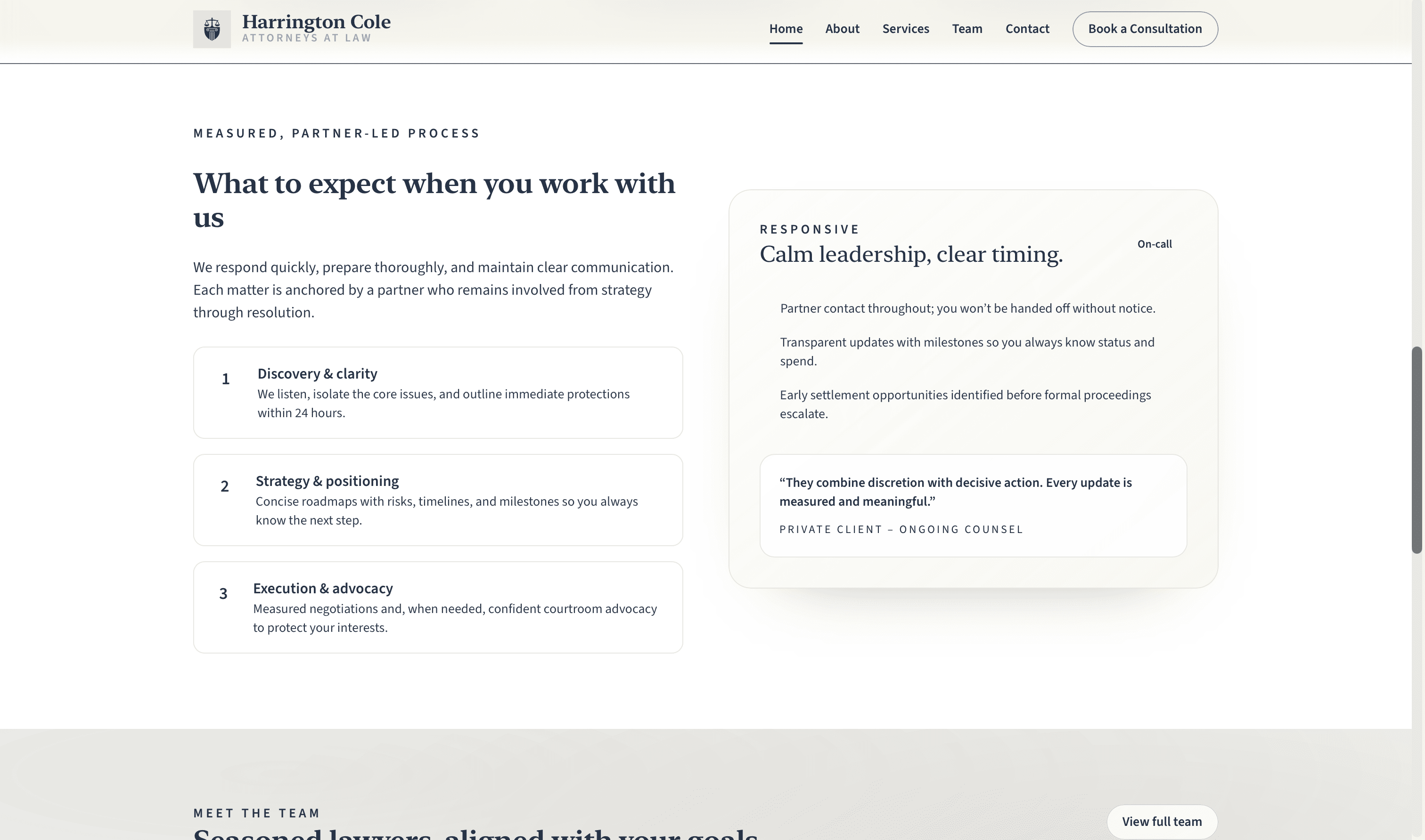 Practice areas and attorney profiles
