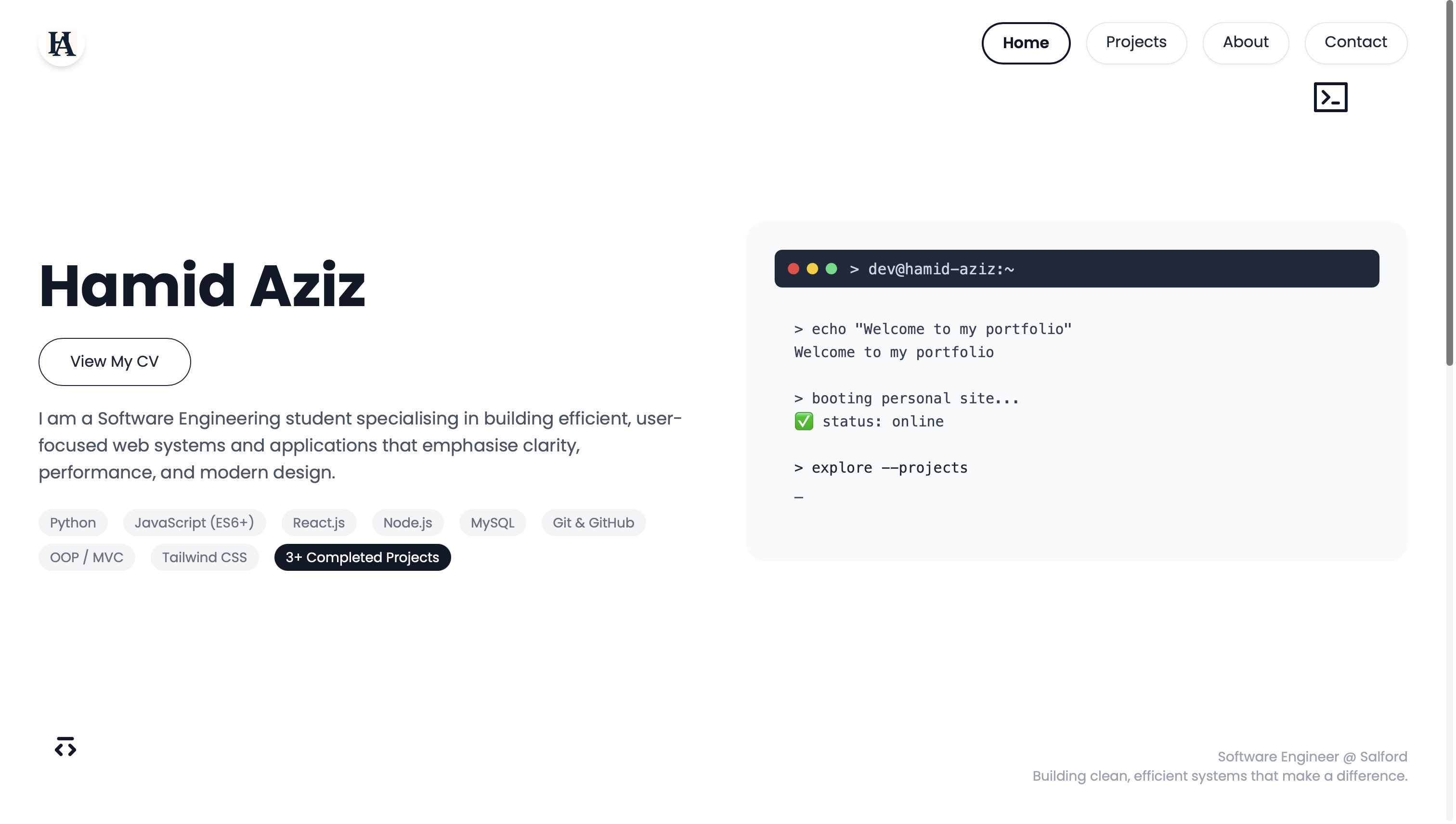 Modern portfolio project
