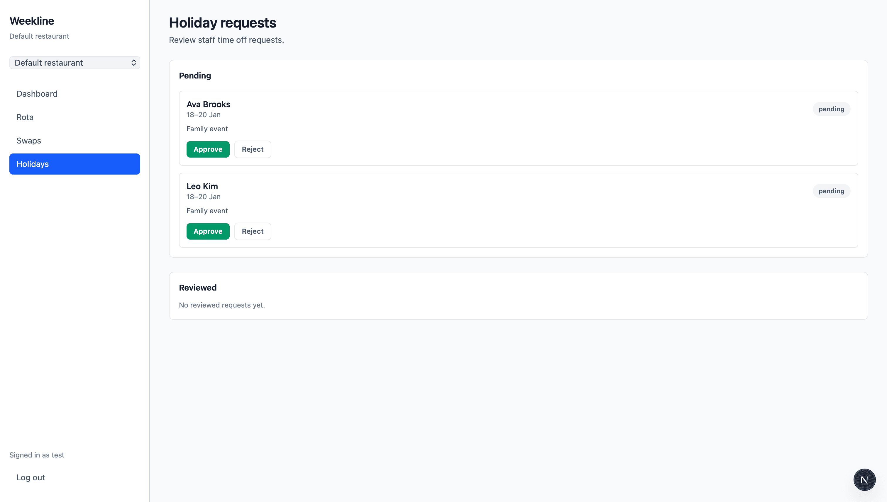 Shift creation and editing workflow